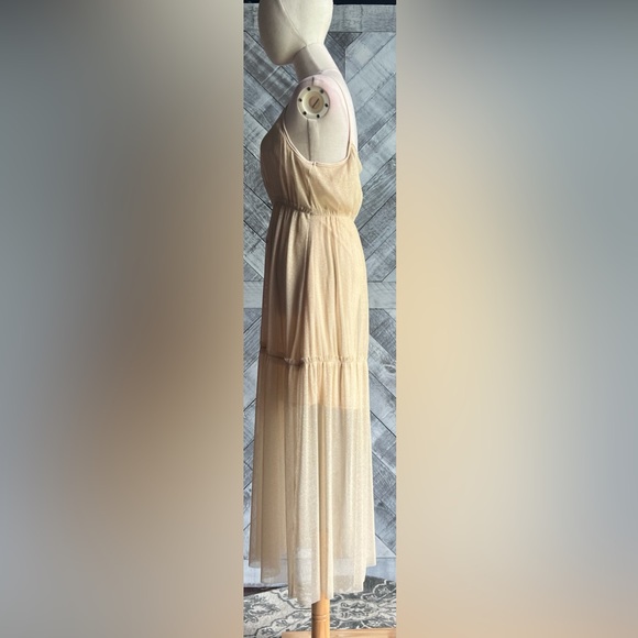 LUNA CHIX DESIGNED IN L.A NWT METALLIC SHIMMER MIDI DRESS - Picture 3 of 9